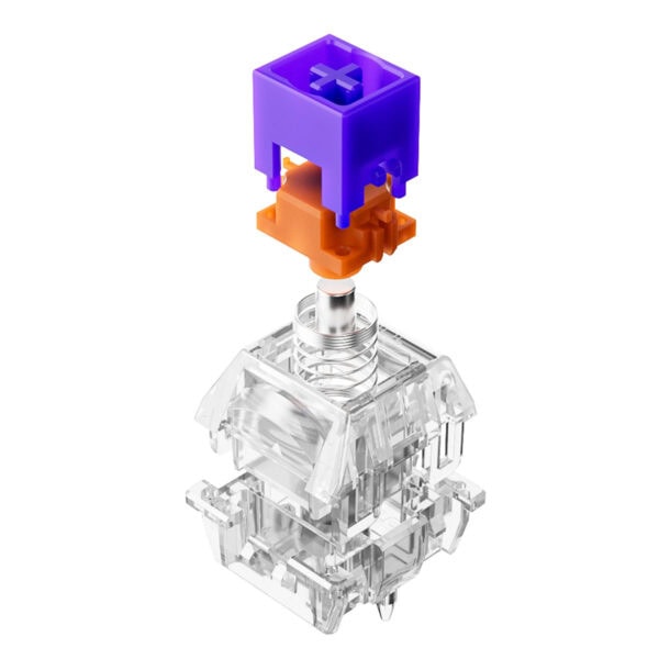 Yüksek kaliteli bilgisayar anahtar switchu, kırmızı ve mavi renkli plunger ile dayanıklı ve uygun fiyatlı bilgisayar aksesuarı.