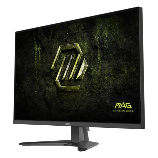 Yüksek çözünürlüklü MSI MAG ARMOR M81G oyun monitörü, 27 inç çapında, gevşek renkleri ve yüksek yenileme hızını sunar, oyunculara üstün performans ve görsel kalite sağlar.