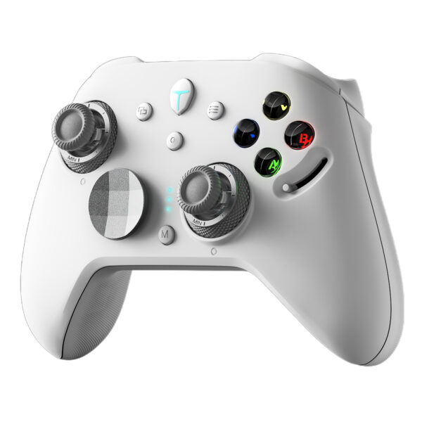 Yüksek performanslı oyun kumandası, beyaz renkli, çok tuşlu ve ergonomik tasarımıyla PC ve konsol oyunları için ideal. Profesyonel oyuncular ve gaming tutkunları için mükemmel seçim.