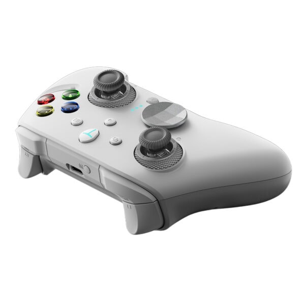 Yüksek performanslı oyun kontrolcüsü, çeşitli renkli düğmeler ve ergonomik tasarımıyla dikkat çekiyor. Takımınızla rekabet ederken hassas kontrol ve rahat kullanım sağlar.