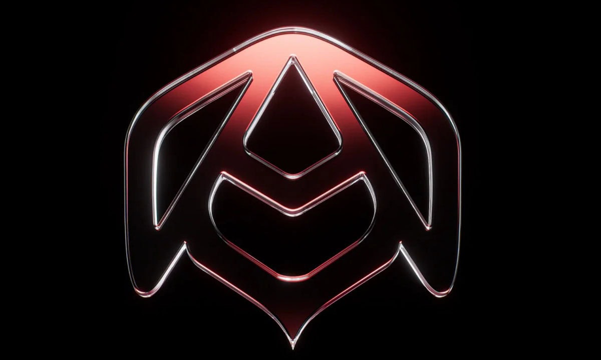 Yüksek çözünürlüklü oyun ve dizüstü bilgisayar teknolojisi sinyal logosu, kırmızı ve siyah renklerle modern tasarım.