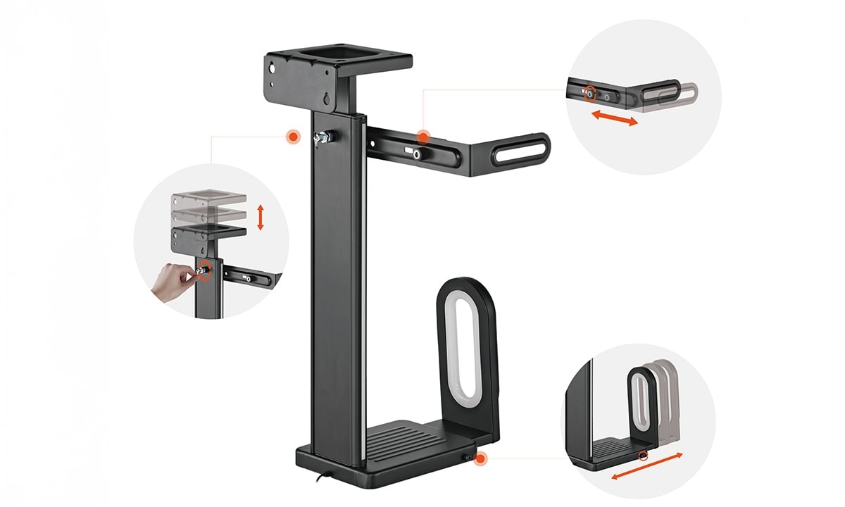 Kullanışlı laptop standı, ayarlanabilir yükseklik ve açı ile ergonomik çalışma ortamı sağlar. Taşıması ve kurulumu kolaydır, ofis ve ev kullanımı için uygundur.