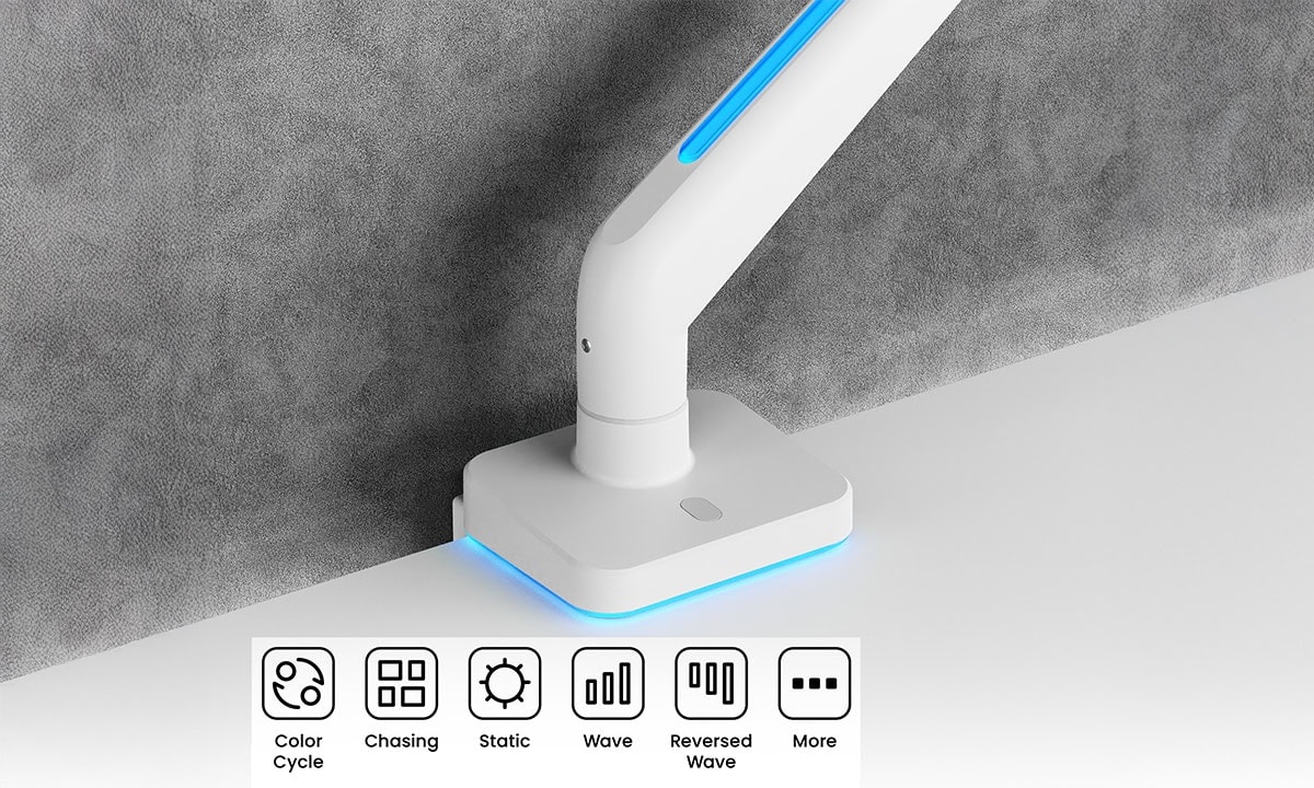 Yüksek teknoloji masa lambası, renk döngüsü, şarj, statik ve dalga ışık seçenekleri ile modern çalışma alanları için tasarlanmıştır. Çok fonksiyonlu, şık ve kullanışlı masa lambası.