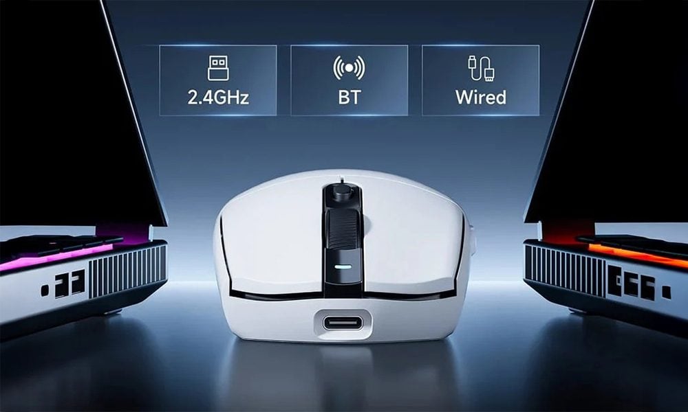 Kablosuz mouse, 2.4GHz, Bluetooth ve Kablolu bağlantı seçeneği ile yüksek performans sağlar. Ergonomik tasarımı ve hızlı bağlantı özellikleriyle ofis ve oyun kullanımı için uygun.