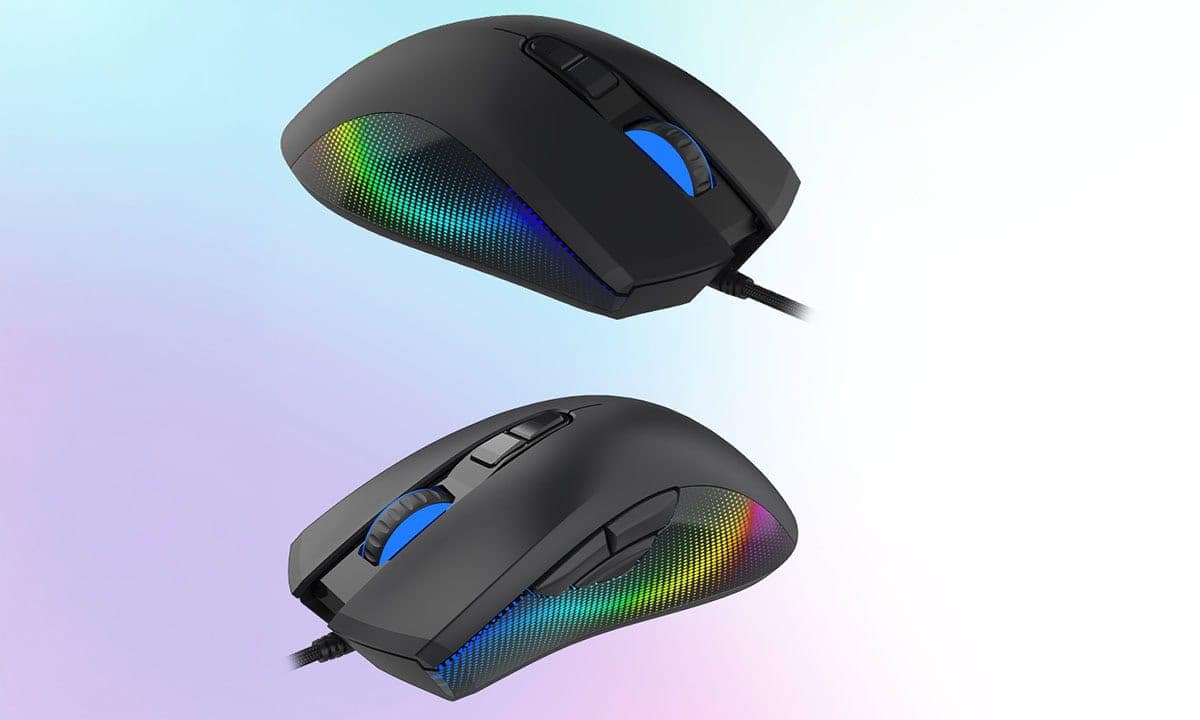 RGB ışıklı oyun faresleri, yüksek hassasiyetli ve ergonimik tasarımıyla gaming ve ofis kullanımı için ideal, siyah renkli, kablolu, farklı butonlara sahip mouse seti.
