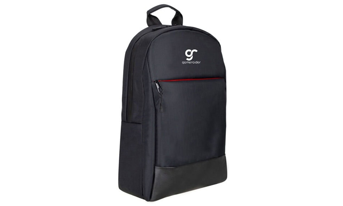 Gamer Raider siyah sırt çantası, bilgisayar ve oyun ekipmanları için ideal, dayanıklı ve ergonomik tasarım, taşıma kolaylığı sağlar.