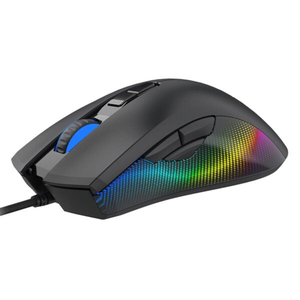 RGB ışıklandırmalı gaming fare, Ergonomik tasarım ve yüksek hassasiyetli sensör, oyuncular için ideal oyun aksesuarı. Kablo bağlantılı, çoktuşlu ve ayarlanabilir DPI özellikleri ile üstün performans sağlar.