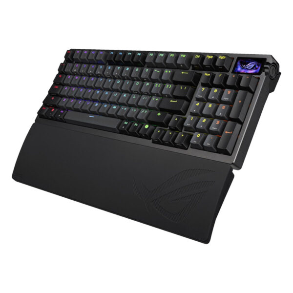 Yüksek kaliteli Rainbow backlit mekanik gaming klavye, RGB özellikli, dayanıklı tuşlar ve geniş dokunmatik yüzey ile profesyonel gamersan kullanıcılar için ideal.