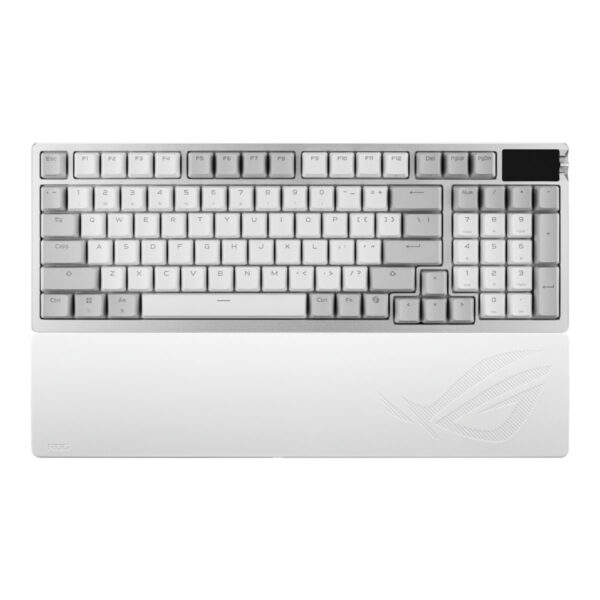 Yüksek performanslı ASUS ROG oyuncu klavyesi, LED aydınlatma ve ergonomik tasarım ile uzun süre rahat kullanım sağlar. Oyun ve çalışma için ideal, dayanıklı ve şık fiziksel özelliklere sahip.