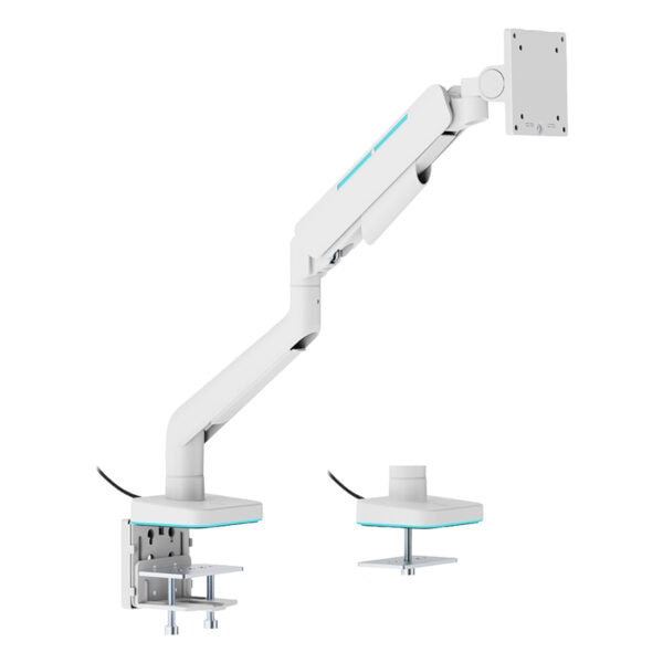 Gelişmiş masaüstü ve ofis kullanımı için ayarlanabilir bilgisayar monitör askı ve tutucu. Ergonomik tasarımıyla rahat kullanım sağlar, masa alanını optimize eder.