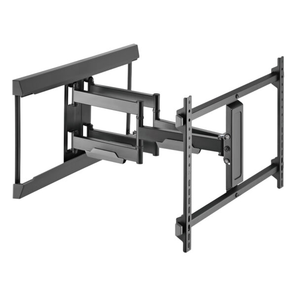 Görünüm olarak modern ve dayanıklı bulunan hareketli TV askısı, yüksek kaliteli metal malzemeden yapılmış, duvara monte edilerek televizyonların güvenli ve estetik şekilde asılmasını sağlar.