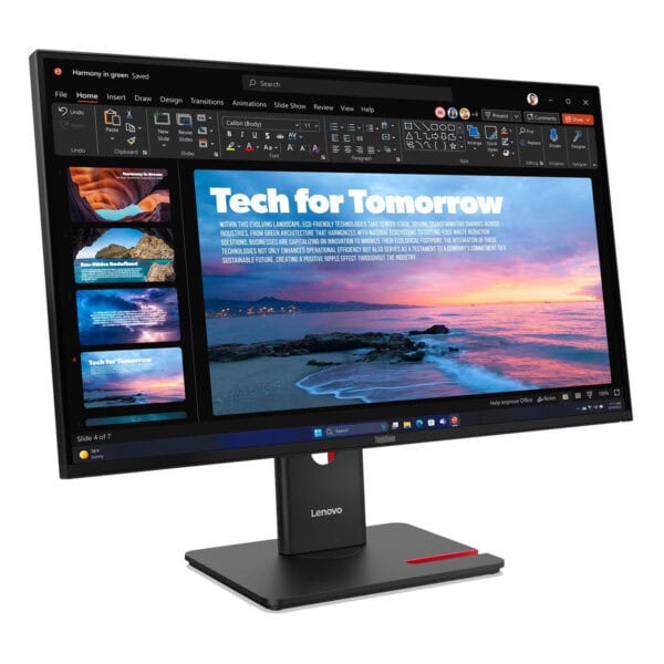 Yüksek çözünürlüklü Lenovo bilgisayar monitörü, geniş ekran ve net görüntü kalitesi ile ofis ve oyun kullanımına uygun, ergonomik tasarımıyla dikkat çekiyor.