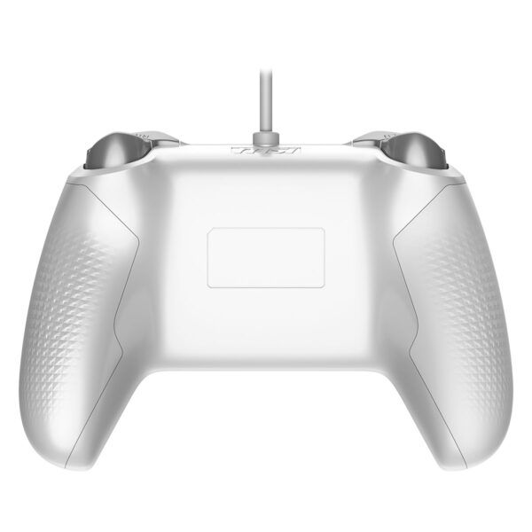 Yansıtıcı beyaz oyun kumandası, ergonomik tasarımı ve rahat tutuşu ile yüksek performanslı oyun deneyimi sunar.