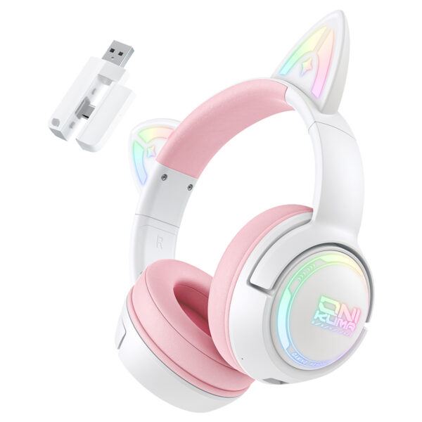 Onikuma Gt838 Pink Rgb Kablosuz Gaming Kulaklik 5