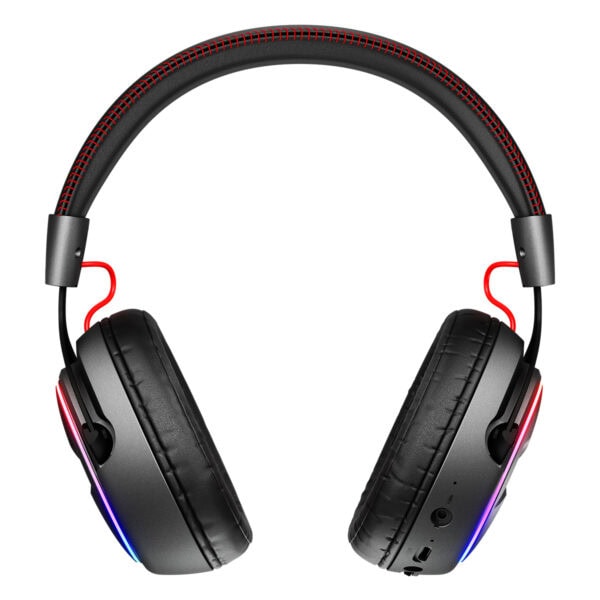 Yüksek kaliteli kablosuz oyun ve müzik kulaklıkları, RGB detaylar ve konforlu tasarım, bilgisayar ve oyun konsolları için ideal.