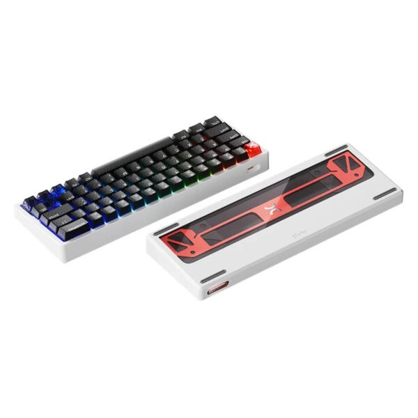 Renkli led aydınlatmalı mekanik oyun klavyesi ve gösterge ekranlı çanta, yüksek performanslı oyun ekipmanı, gaming klavye ve taşınabilir cihaz aksesuarı, yüksek kaliteli çalışma ve eğlence için uygun.