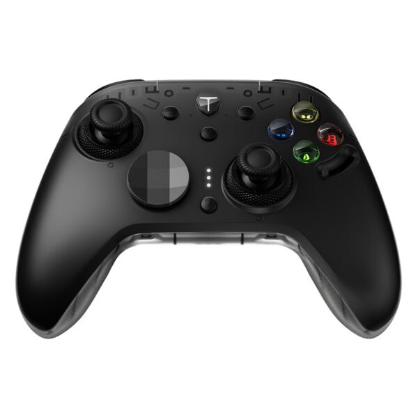 Yüksek performanslı oyun kontrol cihazı, ergonomik tasarım ve çeşitli renkli düğmelerle profesyonel gaming deneyimi sunar.