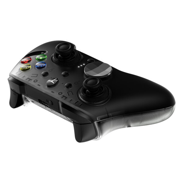 Oyun kumandası, taşınabilir ve kablosuz, yüksek performanslı gamepad, profesyonel oyuncular için tasarlanmış ergonomik dizayn, renkli kontrol düğmeleri ve hassas joystickler.