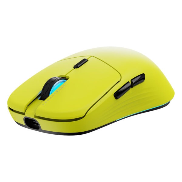 Yüksek performanslı kablosuz gaming mousetempolari ve RGB aydınlatma ile modern tasarıma sahip teknoloji ürünü mouse.