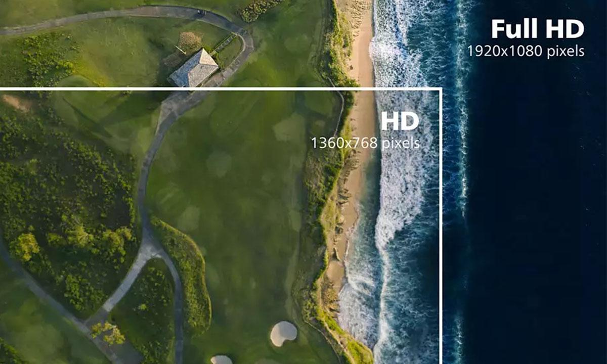 Canlı, ayrıntılı görüntüler için 16:9 Full HD ekran