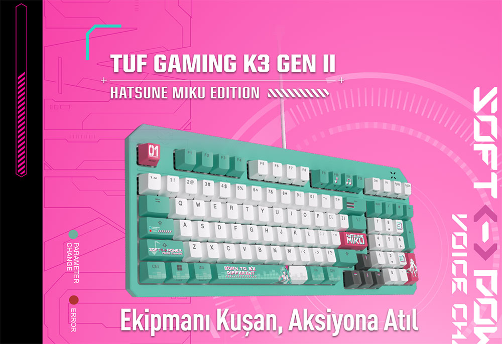 ASUS TUF Gaming K3 Gen II Hatsune Miku Edition Gaming Klavye H2