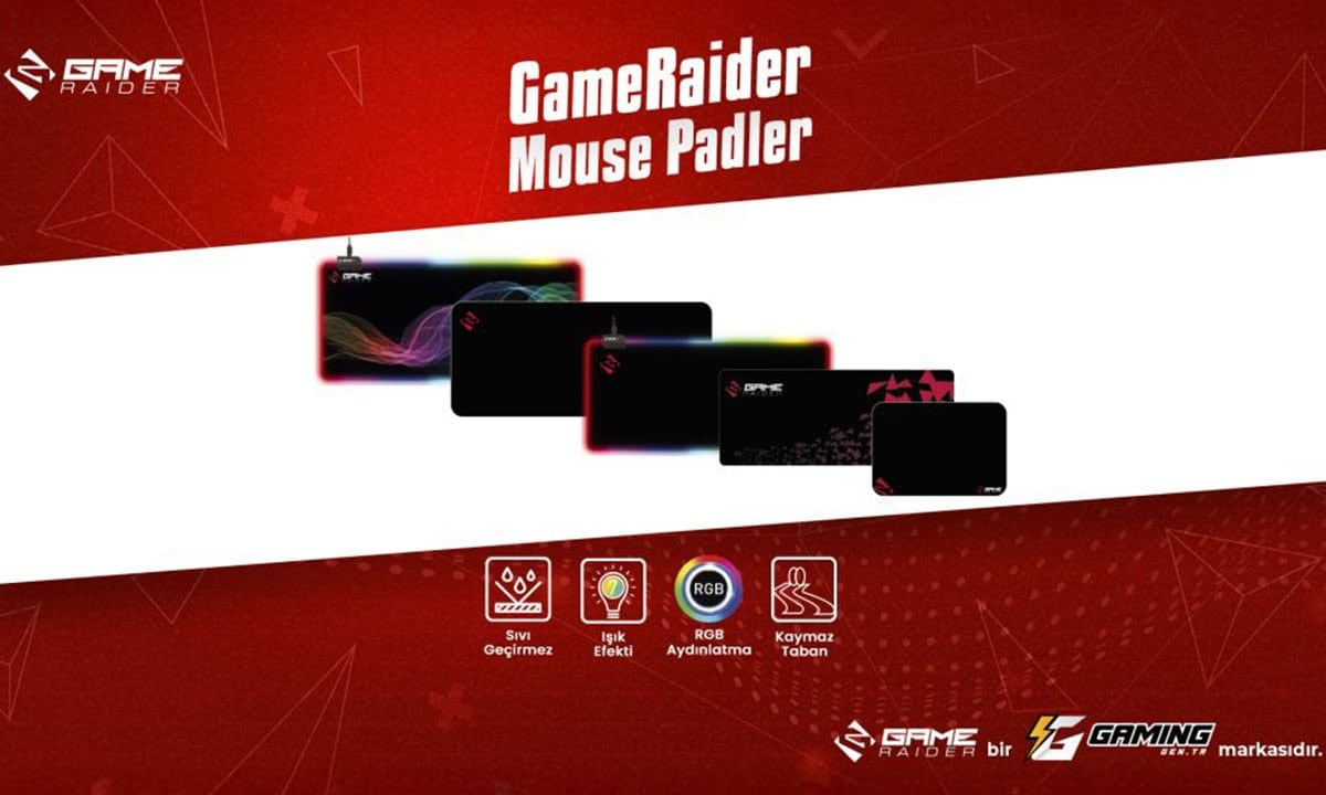 Yüksek hassasiyet ve RGB aydınlatmalı GameRaider oyun mouse padleri, yüzey kalitesi ve kaymaz alt taban özellikleri ile oyun deneyimini artırır.