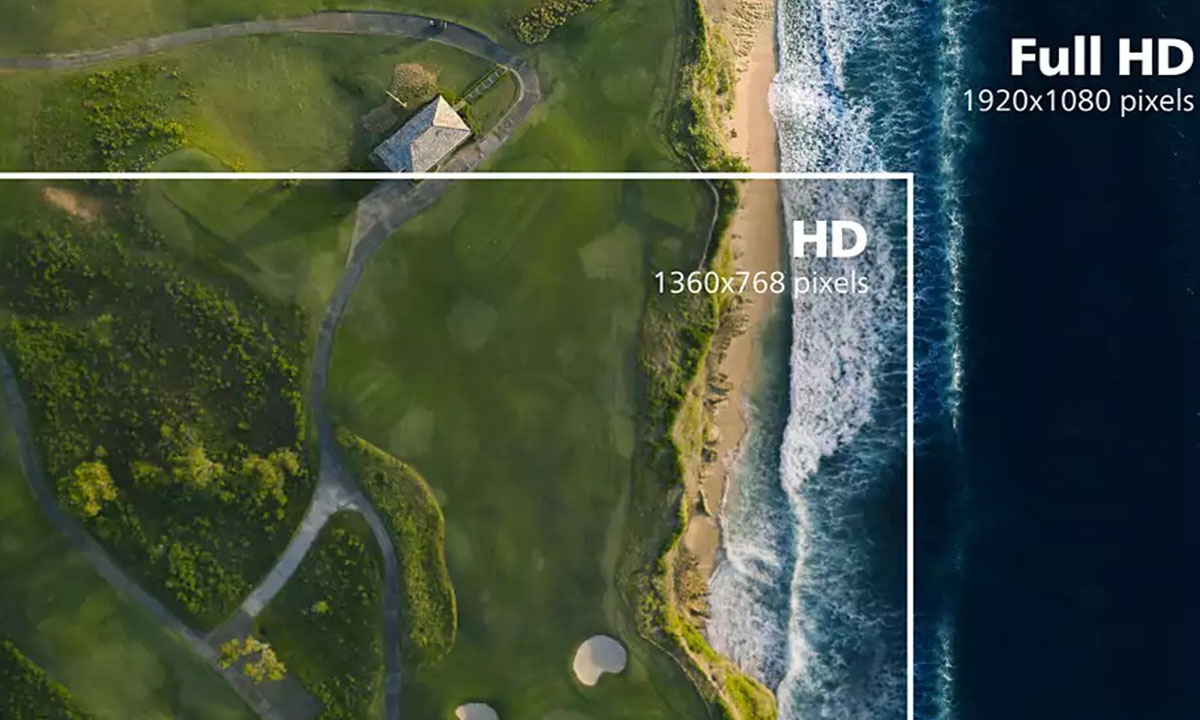 Canlı, ayrıntılı görüntüler için 16:9 Full HD ekran