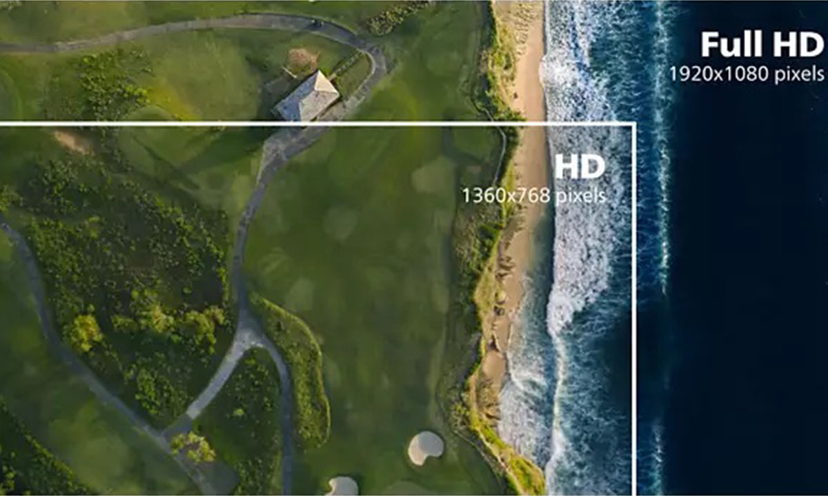 Canlı, ayrıntılı görüntüler için 16:9 Full HD ekran