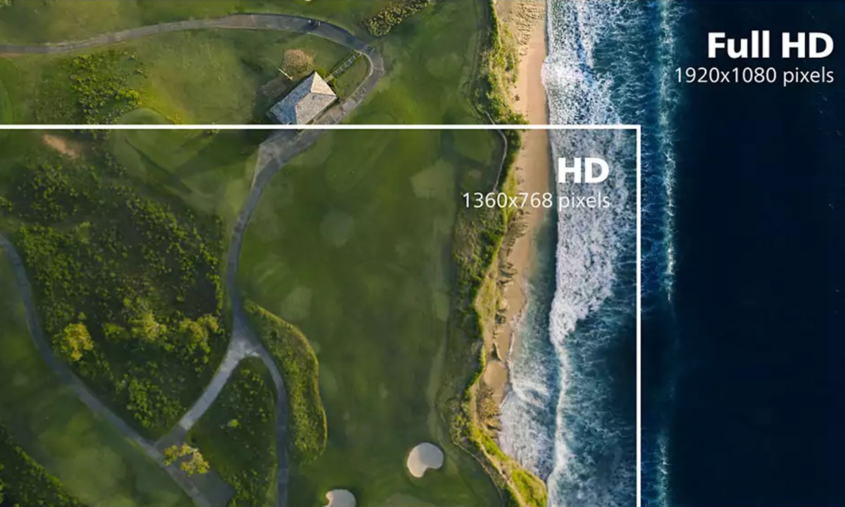 Canlı, ayrıntılı görüntüler için 16:9 Full HD ekran