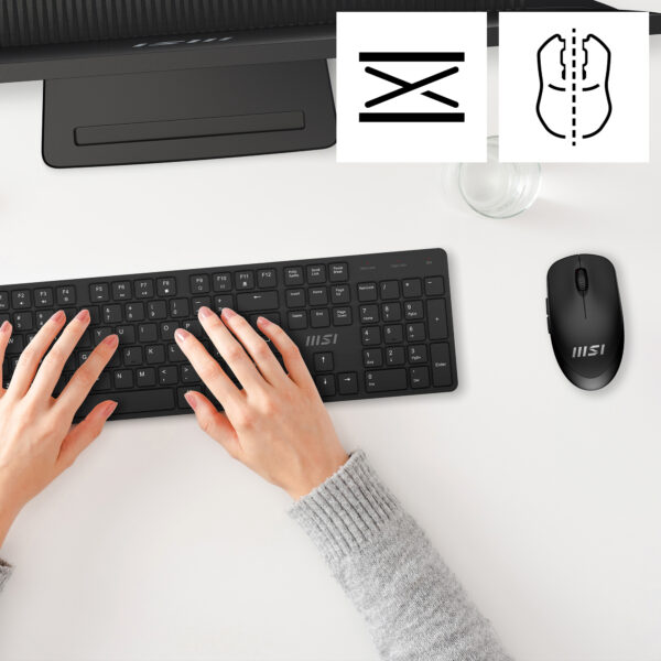 MSI FORGE K200 Wirelesss Combo Klavye Mouse Seti H3