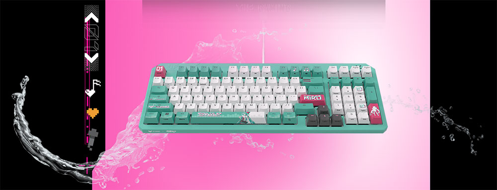 ASUS TUF Gaming K3 Gen II Hatsune Miku Edition Gaming Klavye H4