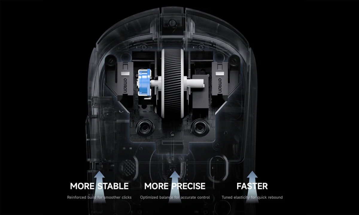 Daha stabil, daha hassas ve daha hızlı bilgisayar fare mekanizması iç yapısı, oyun performansınızı artırmak için optimize edilmiştir, net ve hızlı tepkiler sağlar.