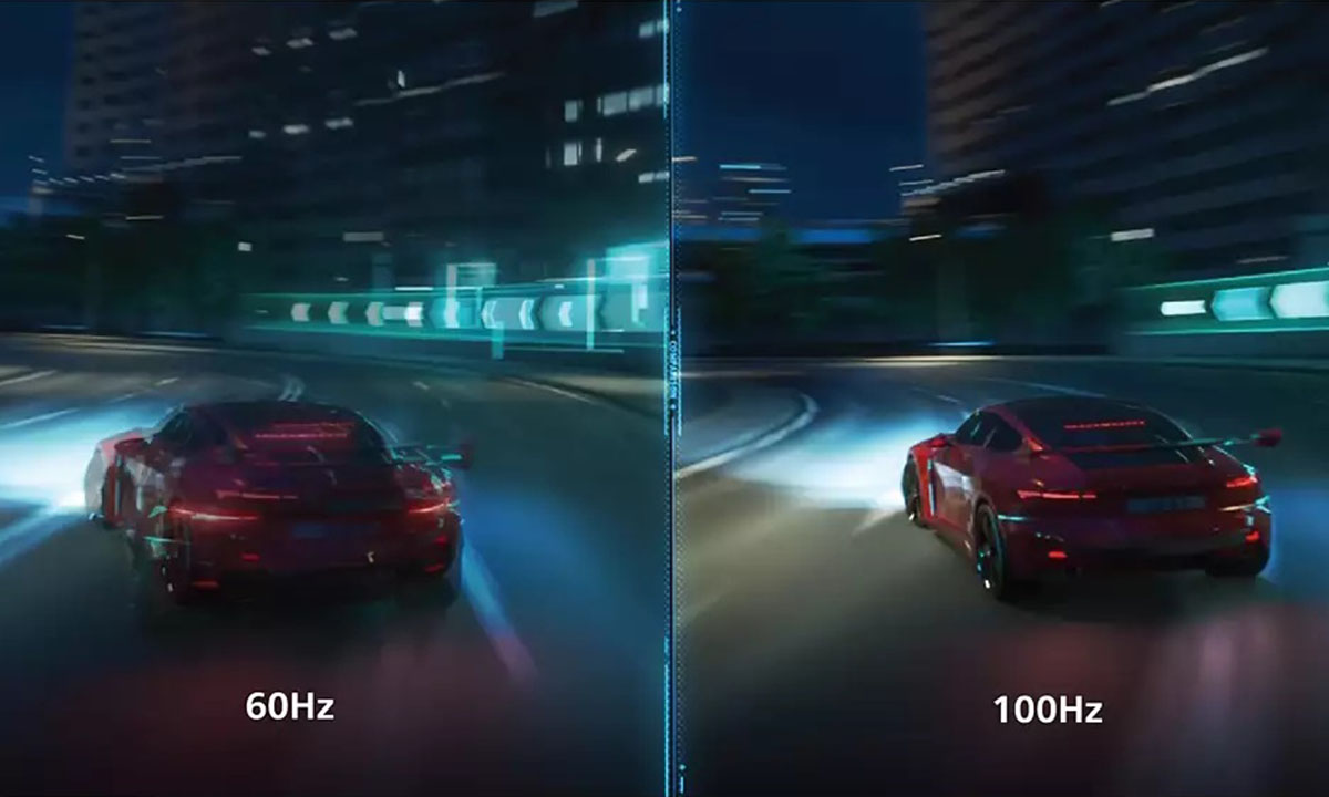 Ultra pürüzsüz görüntüler için 100 Hz yenileme hızları