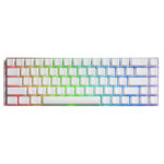 AKKO MONSGEEK FUN68 HE White %65 Flash Manyetik Switch 8K Hz Hall Effect Hotswap RGB Kablosuz İngilizce Gaming Klavye