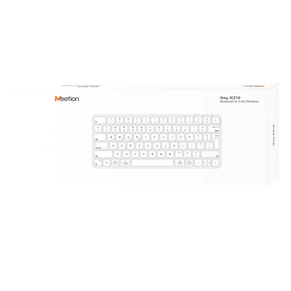Meetion Ikey K210 Silver White Kablosuz Mac Uyumlu İngilizce Klavye 7