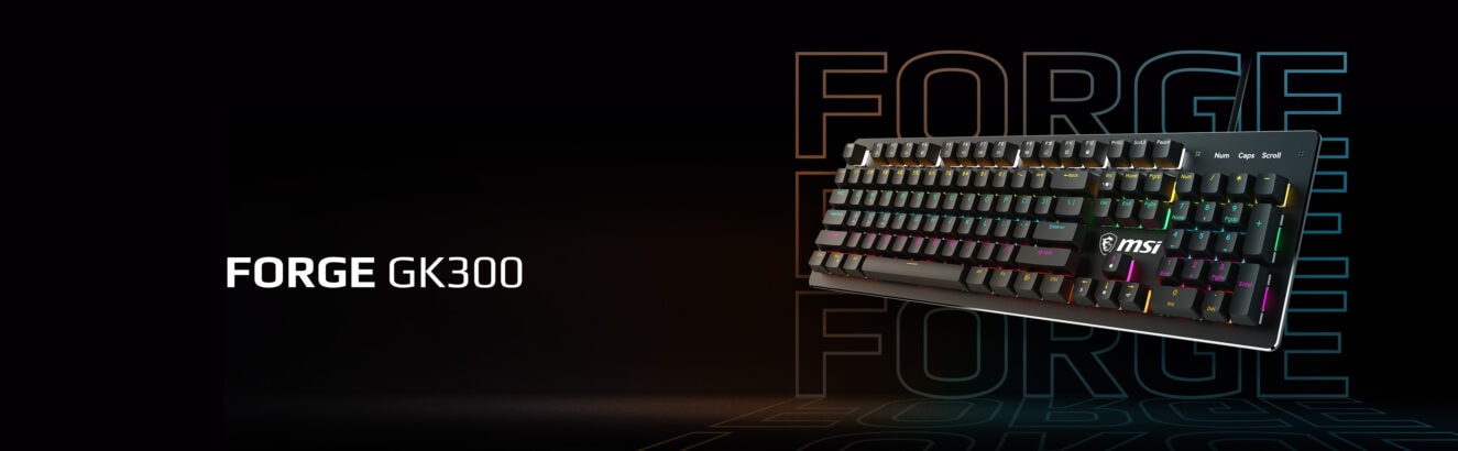 MSI FORGE GK300 Red Switch Gaming Klavye H1