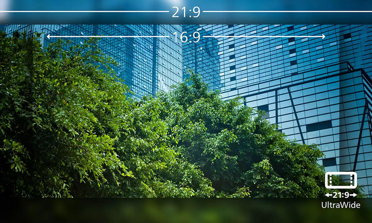 UltraWide QHD 3440 x 1440 piksel ile CrystalClear görüntüler