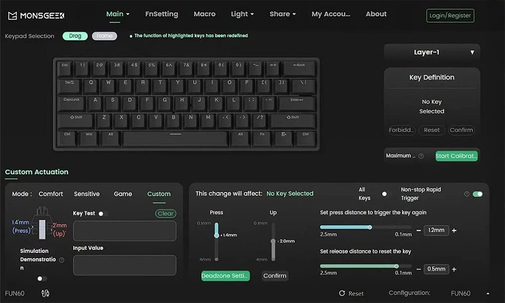 AKKO MONSGEEK FUN60 Max White Gaming Klavye H15