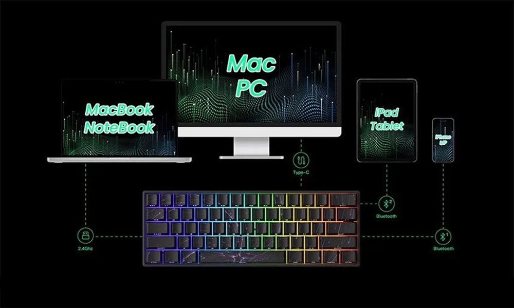 AKKO MONSGEEK FUN60 Max White Gaming Klavye H4