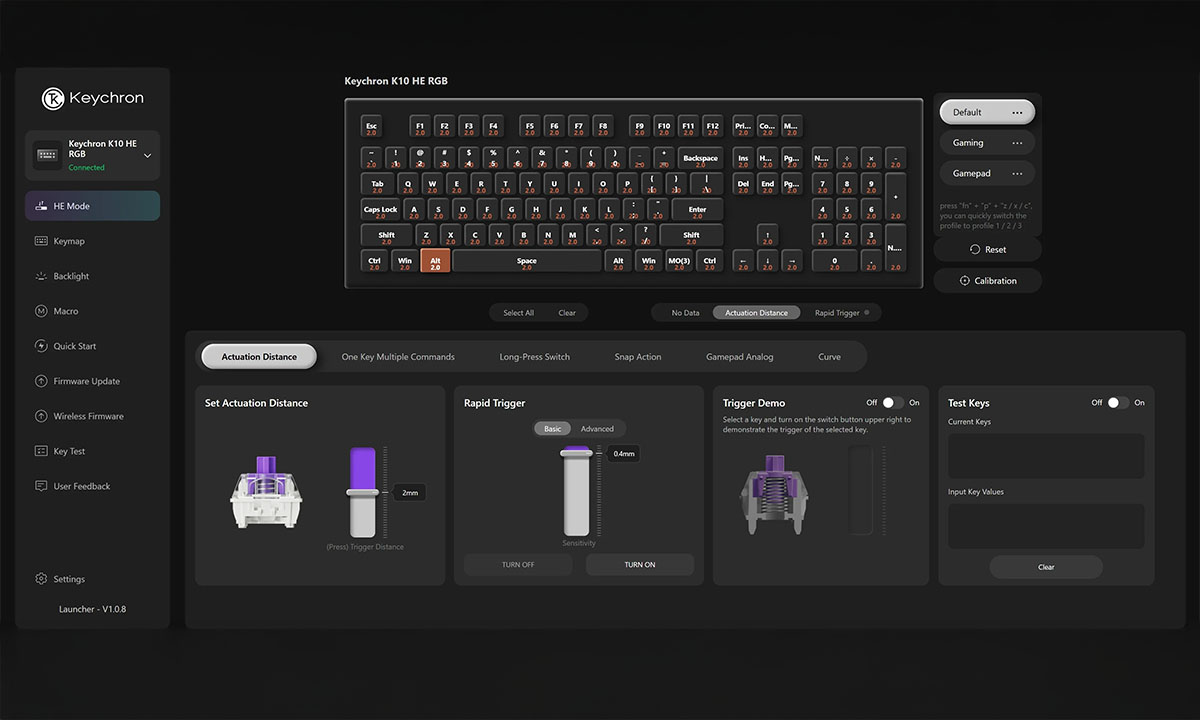 Keychron K10 HE Special Edition Beyaz Gaming Klavye H10