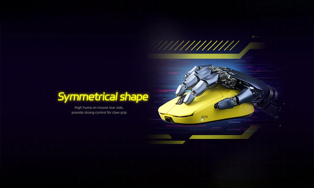 Se Tyrex V8 hafif ve dayanıklı oyun faresidir, 36 gram ağırlında, yüksek performans ve hassasiyet sağlar, uzun süreli kullanım için ideal oyun aksesuarı.