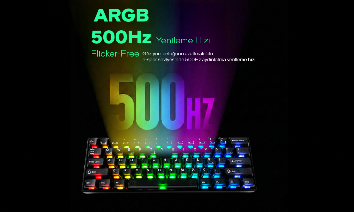 Akko Monsgeek Fun60 Pro Black Gaming Klavye H06