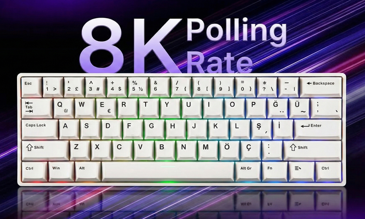 Akko Monsgeek Fun60 Pro White Gaming Klavye H01