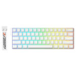 DAREU EK60 HE White %60 YULONG Manyetik Switch 8K Hz Hall Effect Hotswap RGB İngilizce Gaming Klavye