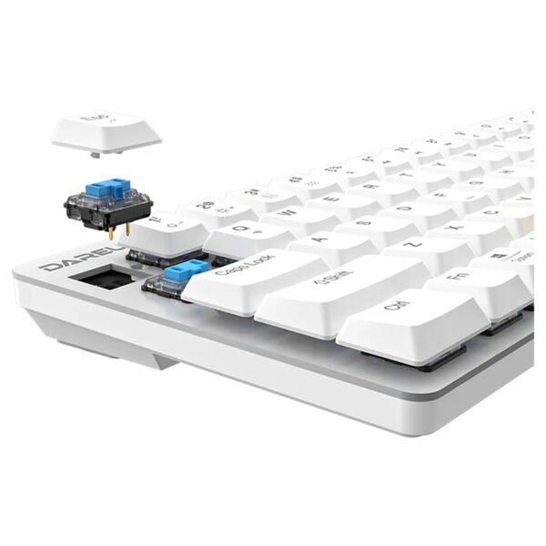 Dareu Ek868 White E Blue Low Profile Switch Bluetooth Ingilizce Mekanik Gaming Klavye 7