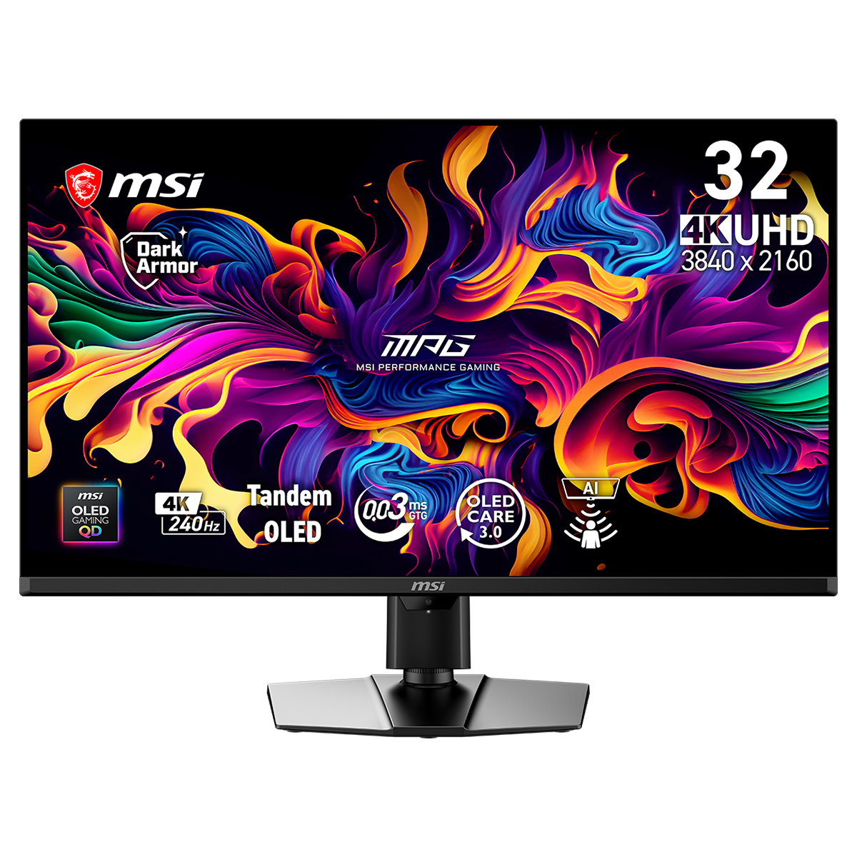 Msi Mpg 322ur Qd Oled X24 31 5 Inc 240hz 0 03ms 4k Uhd Adaptive Sync Pivot Gaming Monitor 1