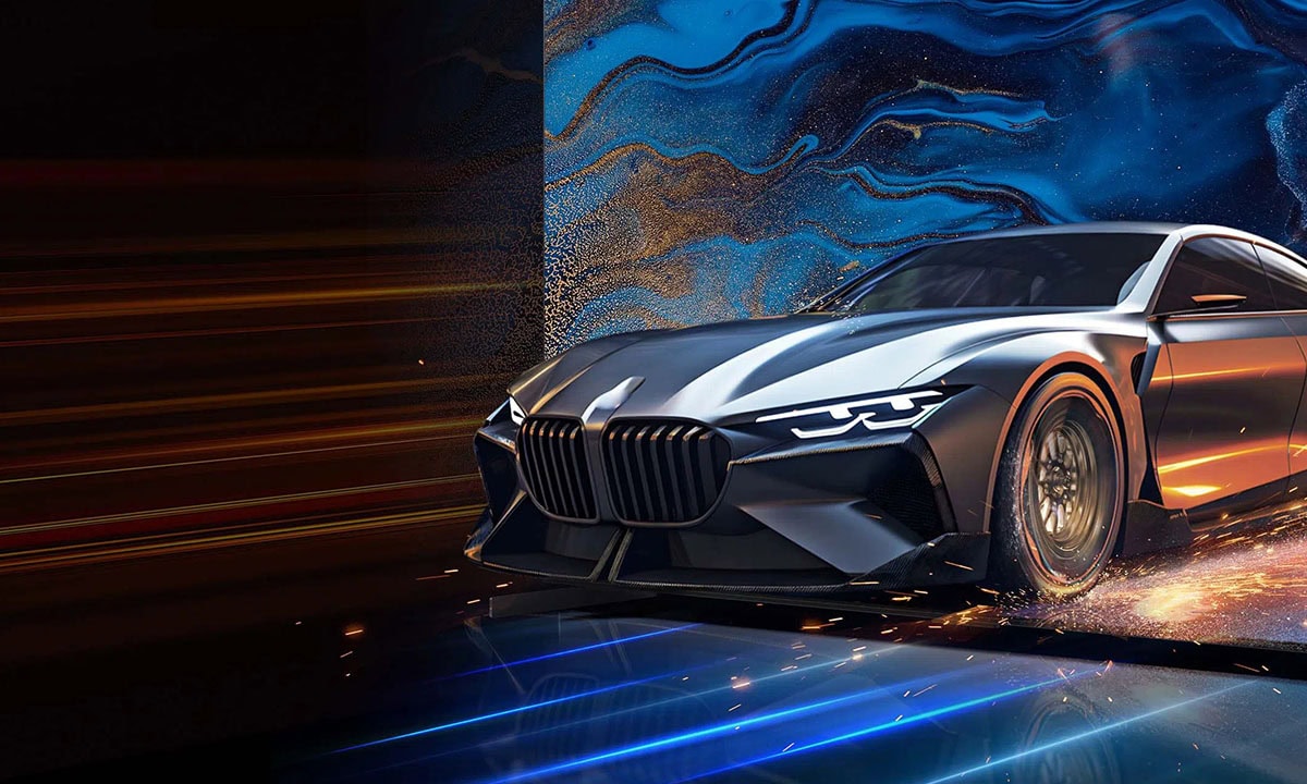 Siyah spor araba, modern tasarımı ve güçlü motoruyla dikkat çekiyor. Hız ve şıklığı bir arada sunan bu araç, lüks otomobil tutkunları için ideal.