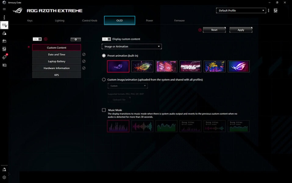 ROG Azoth Extreme NX kablosuz mekanik gaming klavye, RGB aydınlatmalı ve yüksek performanslı tuşlara sahip, oyun ve profesyonel kullanım için tasarlanmış üstün özelliklere sahip.
