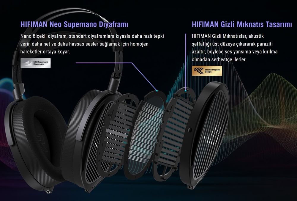 ASUS ROG Kithara 100 mm HIFIMAN Düzlemsel Manyetik Sürücü PS5 Uyumlu Gaming Kulaklık, yüksek kaliteli ses ve konfor sunar. HIFIMAN teknolojisi ile üstün ses deneyimi ve uyumluluk sağlar.