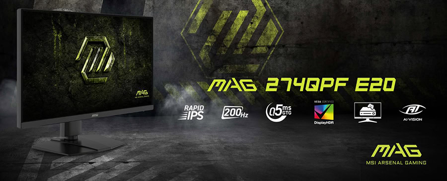 MSI MAG 274QPF E20 27 inç 200Hz 0.5ms WQHD Gaming Monitör.